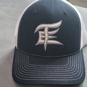 Stylish Navy and White Embroidered Cap